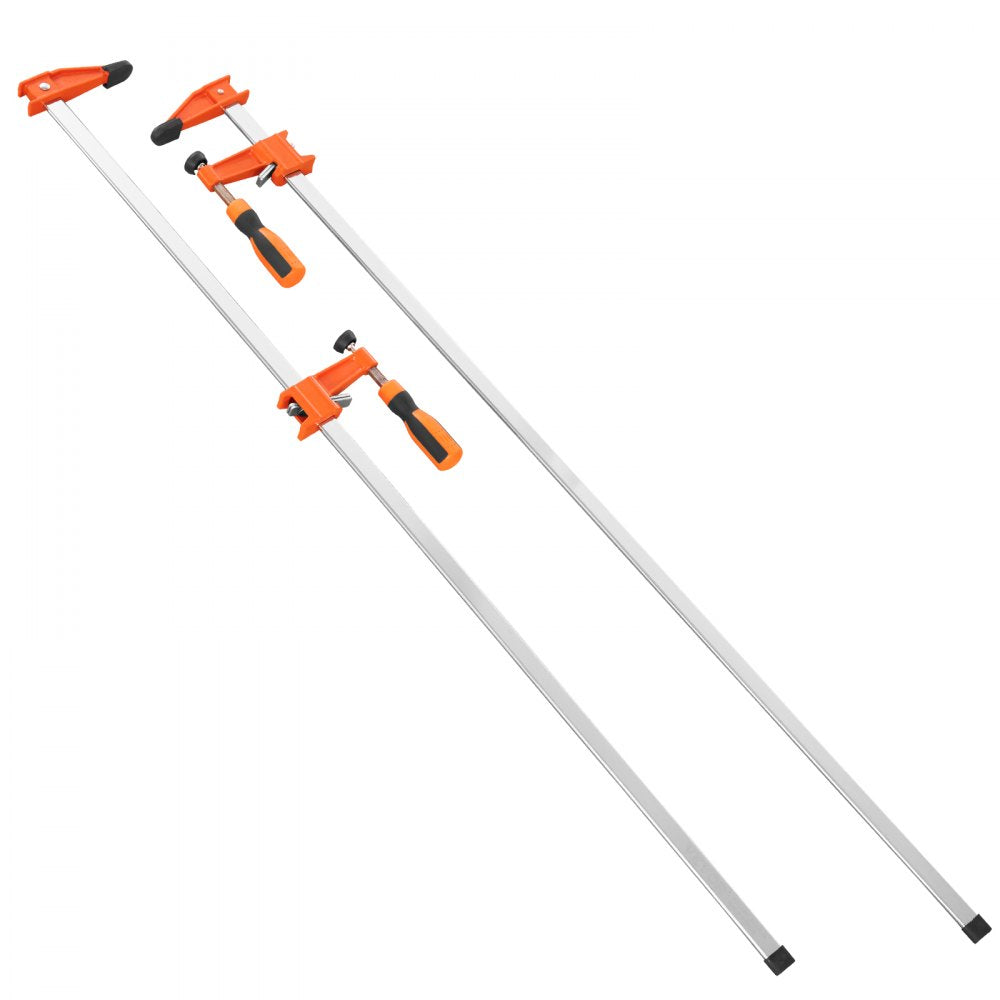 VEVOR Bar Clamps for Woodworking, 2-Pack 36" Clamp/Spreader, Quick-Change F Clamp with 600 lbs Load Limit, 2.5" Throat Depth, Cast Iron and Carbon Steel, Wood Clamps for Woodworking Metal Working 