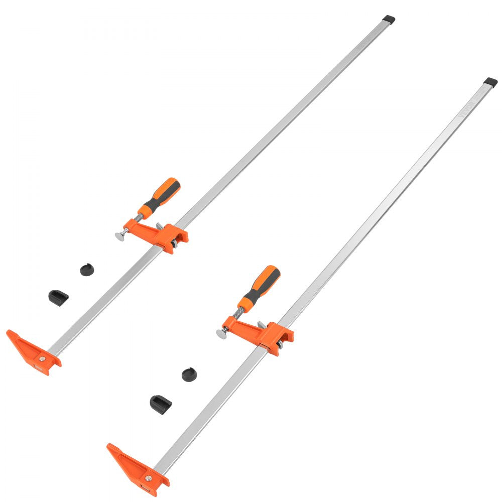 VEVOR Bar Clamps for Woodworking, 2-Pack 36" Clamp/Spreader, Quick-Change F Clamp with 600 lbs Load Limit, 2.5" Throat Depth, Cast Iron and Carbon Steel, Wood Clamps for Woodworking Metal Working 