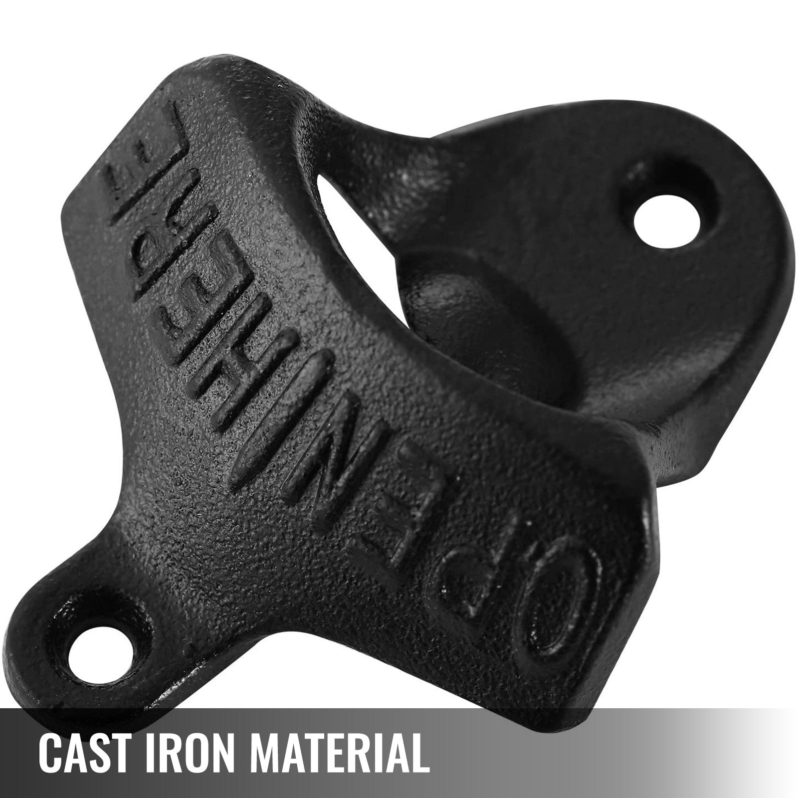 VEVOR Rustic Set of 100 Classic Vintage Finish Wall Mount Cast Iron Bottle Opener for Home Bars and Man Cave 