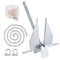 VEVOR Anchor Kit, 8.5 LBS Hot-Dipped Galvanized Steel Anchor with 7.9' Chain, 75' Rope and Two 0.4