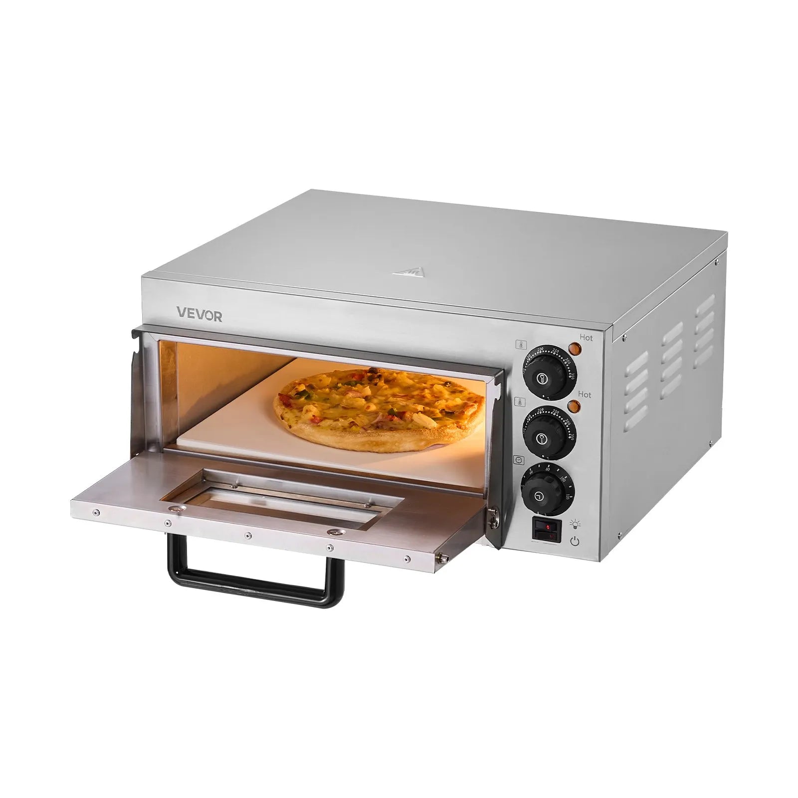 VEVOR Commercial Countertop Pizza Oven Electric Pizza Oven for 16" Pizza Indoor