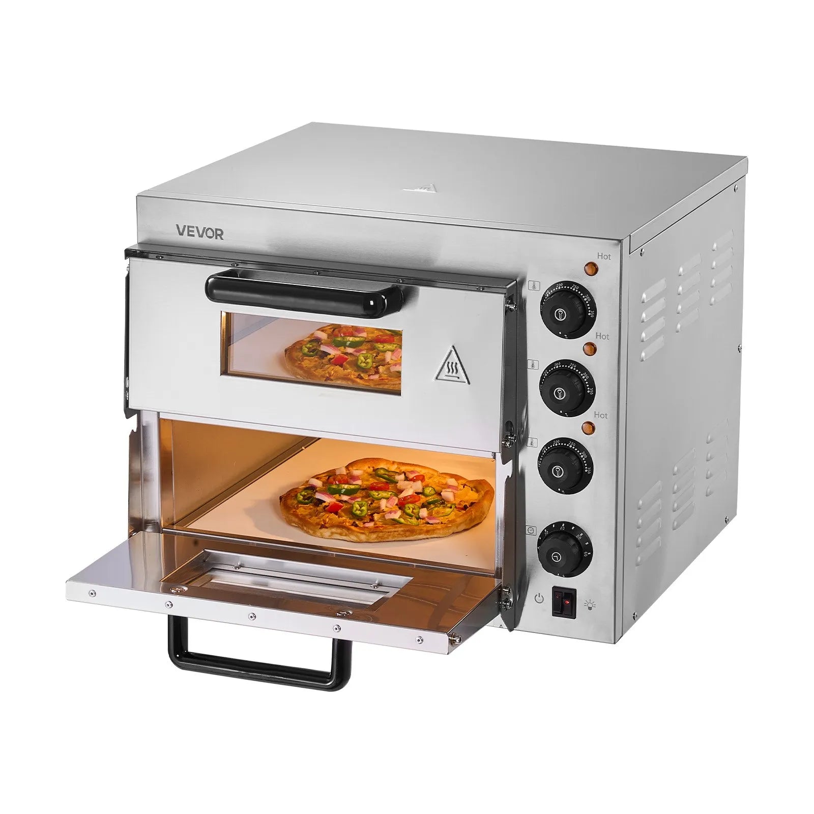 VEVOR Commercial Countertop Pizza Oven Electric Pizza Oven for 14" Pizza Indoor