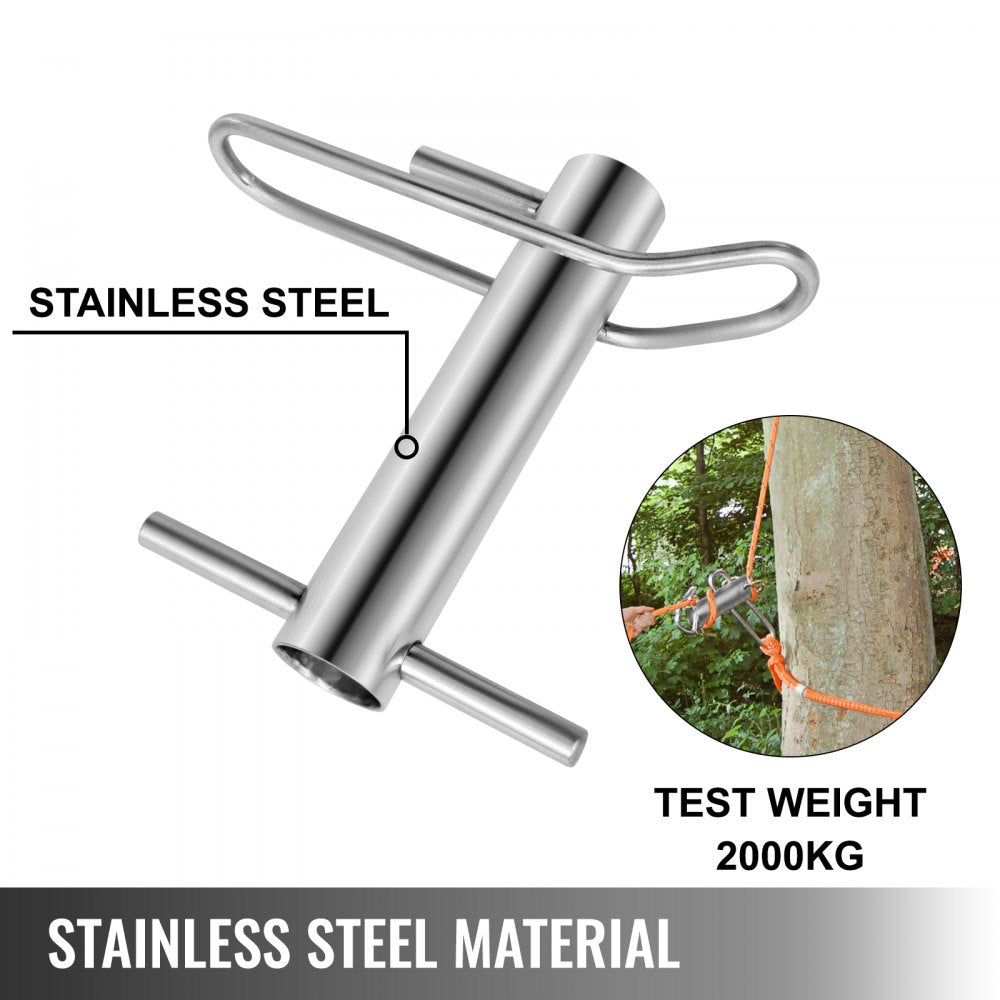 VEVOR Port Wrap Eye Sling Notch Port Wrap Sling with Stainless Steel Port A Wrap, Whoopie Sling Arborist 4409LBS Weight Capacity,Friction Device for loggers 