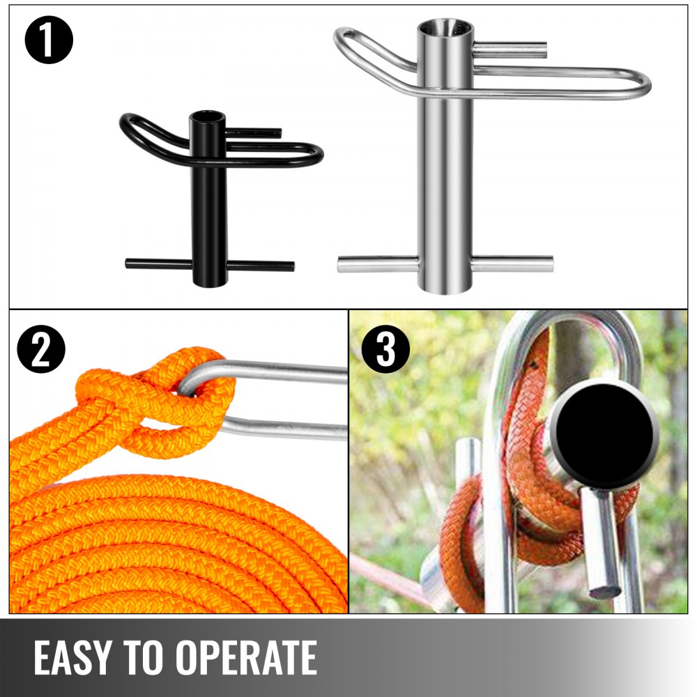 VEVOR Port Wrap Eye Sling Notch Port Wrap Sling with Stainless Steel Port A Wrap, Whoopie Sling Arborist 4409LBS Weight Capacity,Friction Device for loggers 