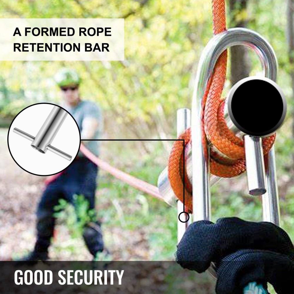 VEVOR Port Wrap Eye Sling Notch Port Wrap Sling with Stainless Steel Port A Wrap, Whoopie Sling Arborist 4409LBS Weight Capacity,Friction Device for loggers 
