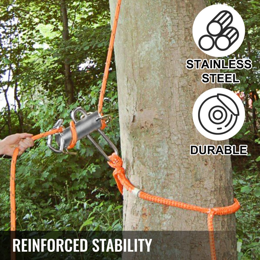 VEVOR Port Wrap Eye Sling Notch Port Wrap Sling with Stainless Steel Port A Wrap, Whoopie Sling Arborist 4409LBS Weight Capacity,Friction Device for loggers 