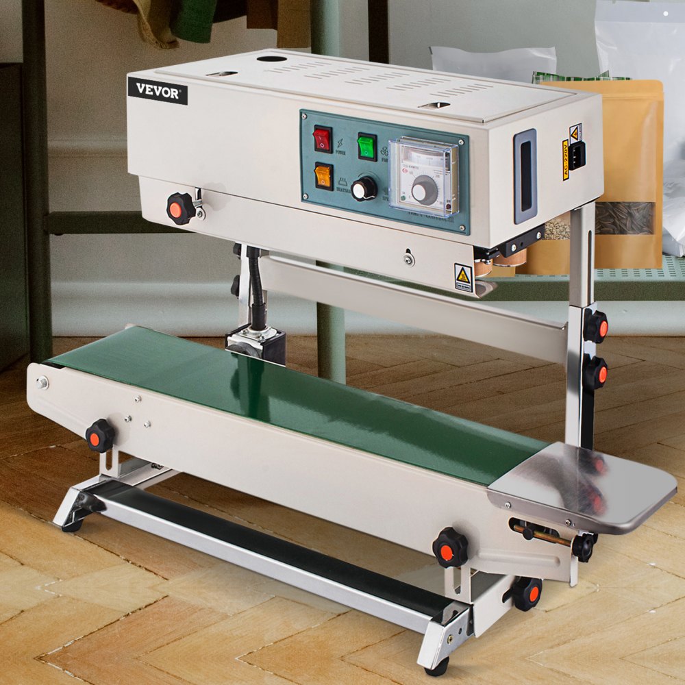 Automatic Continuous Band Sealer Vertical Bag Sealing Machine Stainless Steel 
