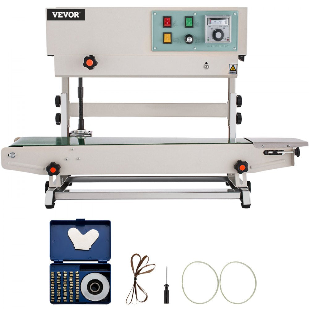 Automatic Continuous Band Sealer Vertical Bag Sealing Machine Stainless Steel 