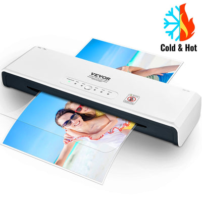 VEVOR Laminator, 13-inch Laminating Machine, 4 Rollers Hot and Cold Thermal Laminator, Quick Warm-up, Fast Laminating Machine with 3 mil Lamination Films for Home, Office, School 
