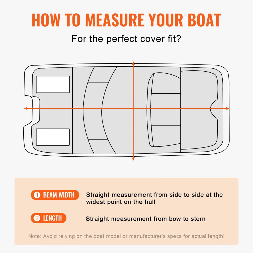VEVOR Pontoon Boat Cover, 23'-24' Waterproof Trailerable Pontoon Cover, 800D Marine Grade PU Oxford Fabric, with Motor Cover, 16 Windproof Buckle Straps, Fits for 23'-24'L, Beam Width to 102", Grey 