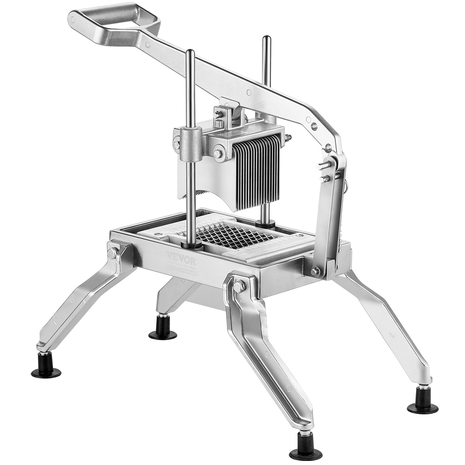 VEVOR Commercial Vegetable Slicer, 1/4 and 1/2 inch Tomato Slicer, Stainless Steel and Aluminum Alloy Vegetable Cutter Slicer, Manual Tomato Slicer with Non-slip Feet, for Tomatoes, Onions, Potatoes 