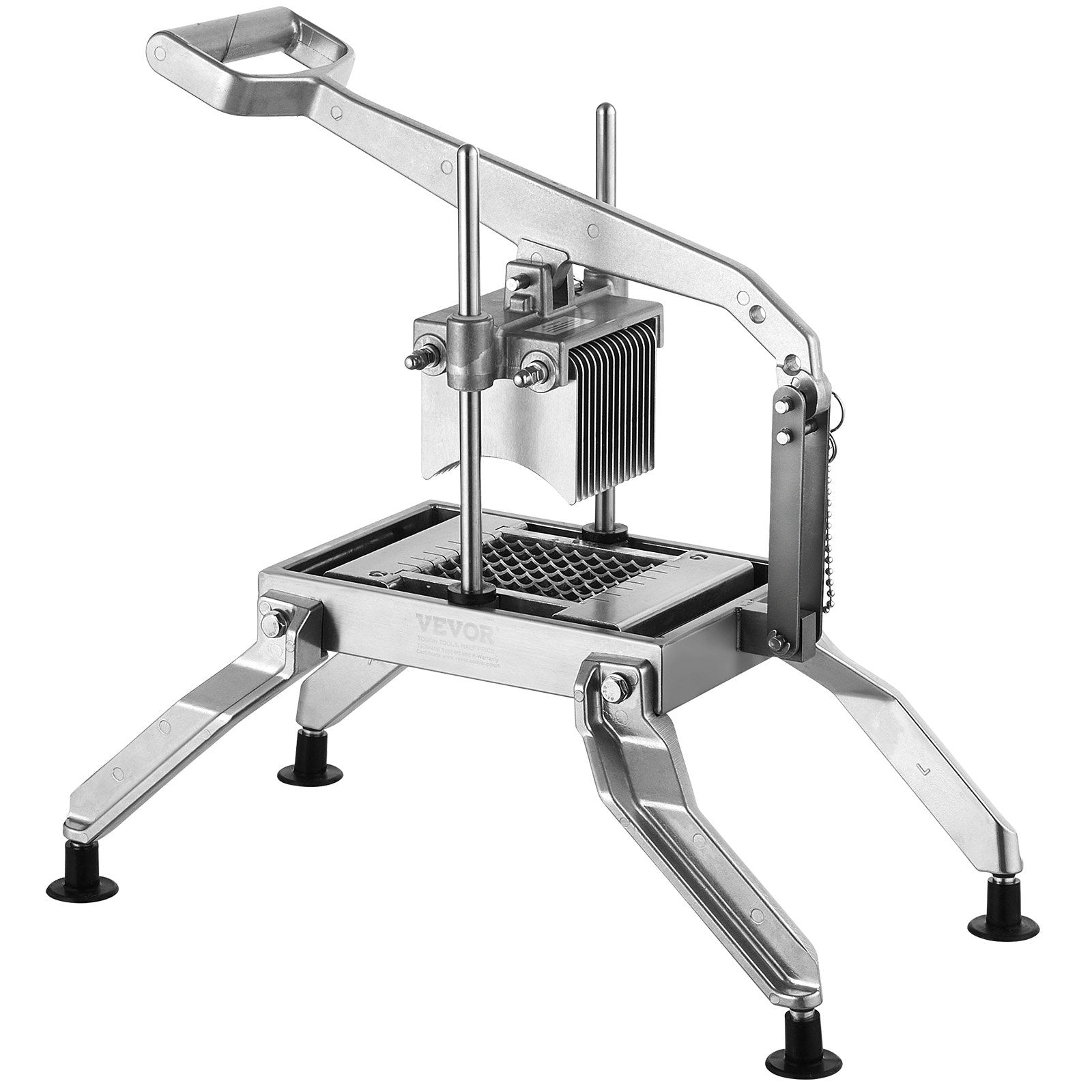 VEVOR Commercial Vegetable Slicer, 3/8 and 3/16 inch Tomato Slicer, Stainless Steel and Aluminum Alloy Vegetable Cutter Slicer, Manual Tomato Slicer with Non-slip Feet, for Tomatoes, Onions, Potatoes 