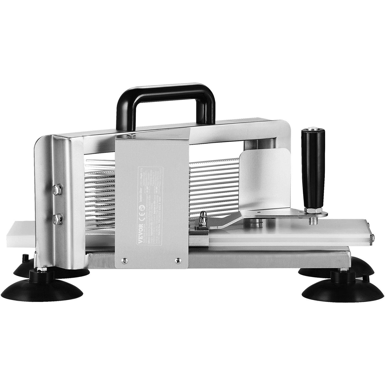 VEVOR Commercial Tomato Slicer, 3/16 inch Tomato Cutter Slicer, Stainless Steel Heavy Duty Tomato Slicer Machine, Manual Tomato Slicer with Non-slip Feet, for Cutting Tomatoes, Cucumbers, Bananas 