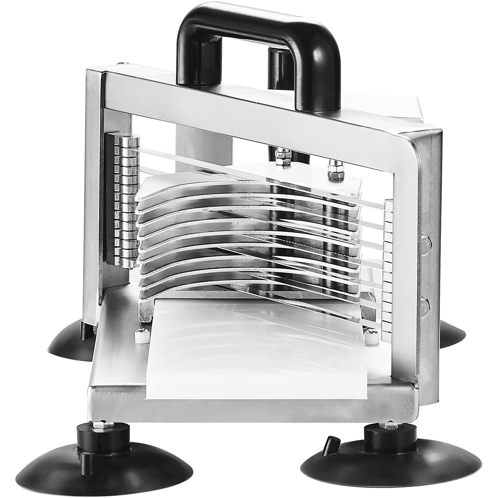 VEVOR Commercial Tomato Slicer, 3/8 inch Tomato Cutter Slicer, Stainless Steel Heavy Duty Tomato Slicer Machine, Manual Tomato Slicer with Non-slip Feet, for Cutting Tomatoes, Cucumbers, Bananas 