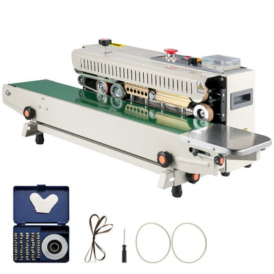 VEVOR FR-770 Continuous Band Sealer, Automatic Band Sealer with Digital Temperature Control, (Horizontal) 