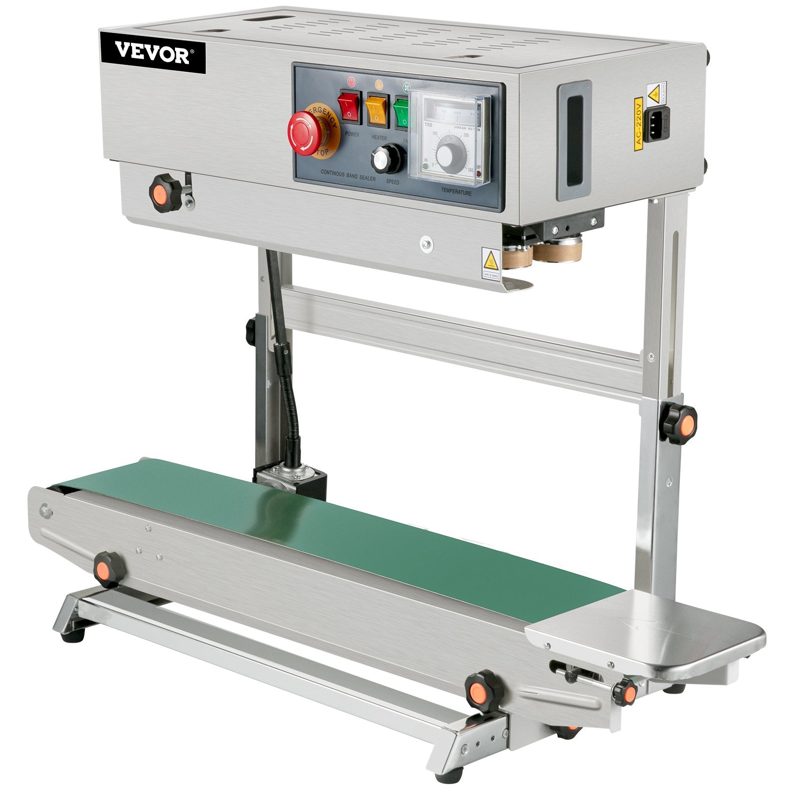 VEVOR FR-770 Continuous Band Sealer, Automatic Band Sealer with Digital Temperature Control, (Vertical) 