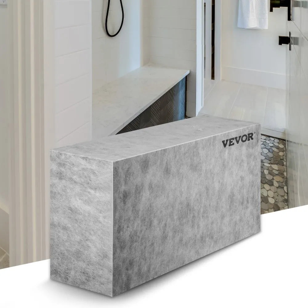 VEVOR Tile Shower Seat, 38.2" x 11.4" x 20" Ready To Tile Shower Seat, Factory Waterproof & 100% Leak Proof Tileable Shower Corner Seat, 440 lbs Load-bearing Rectangular Board Shower Bench