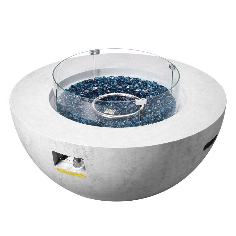 VEVOR Propane Fire Pit Outdoor Concrete Gas Fire Pit 39 in Tabletop 50000 BTU 