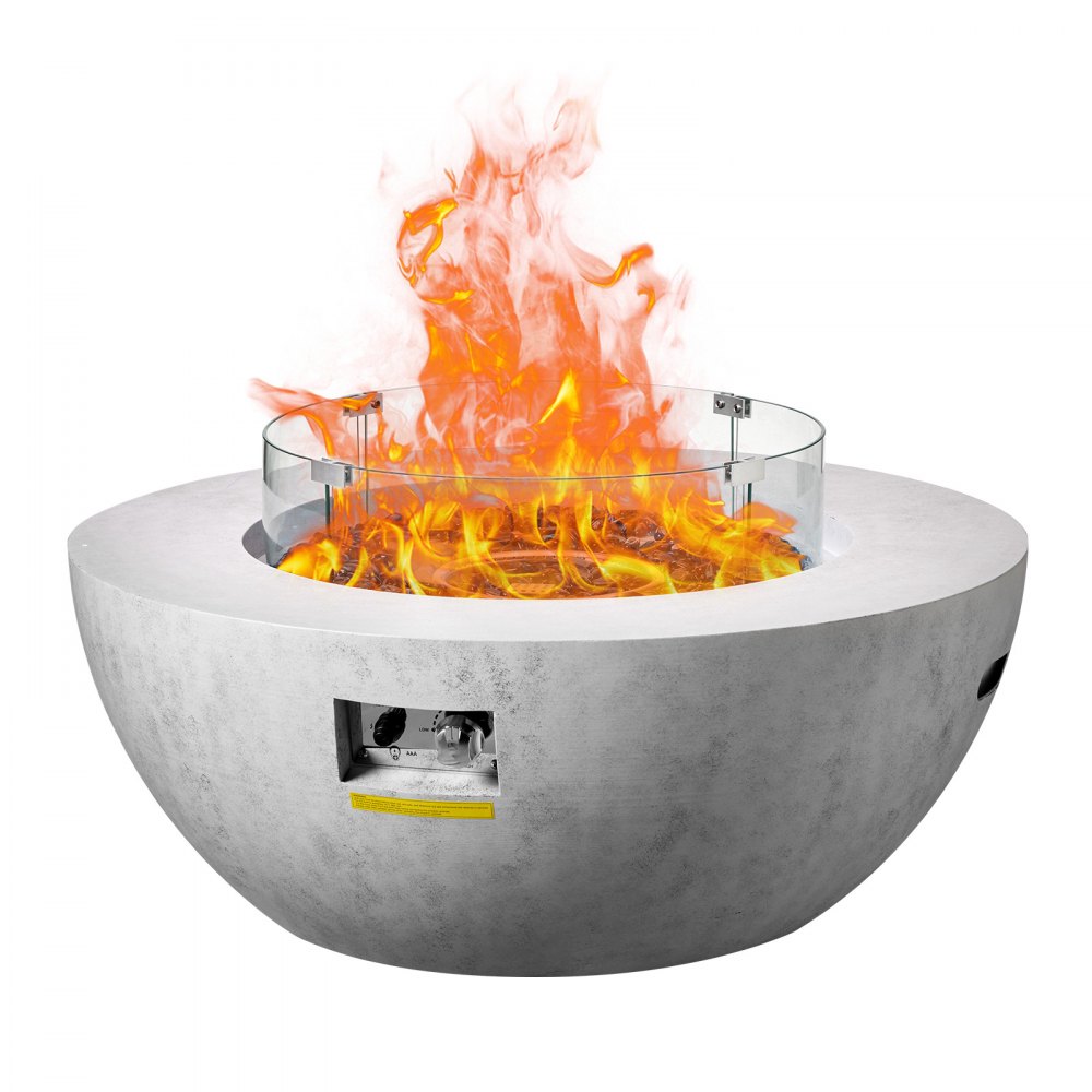VEVOR Propane Fire Pit Outdoor Concrete Gas Fire Pit 39 in Tabletop 50000 BTU 