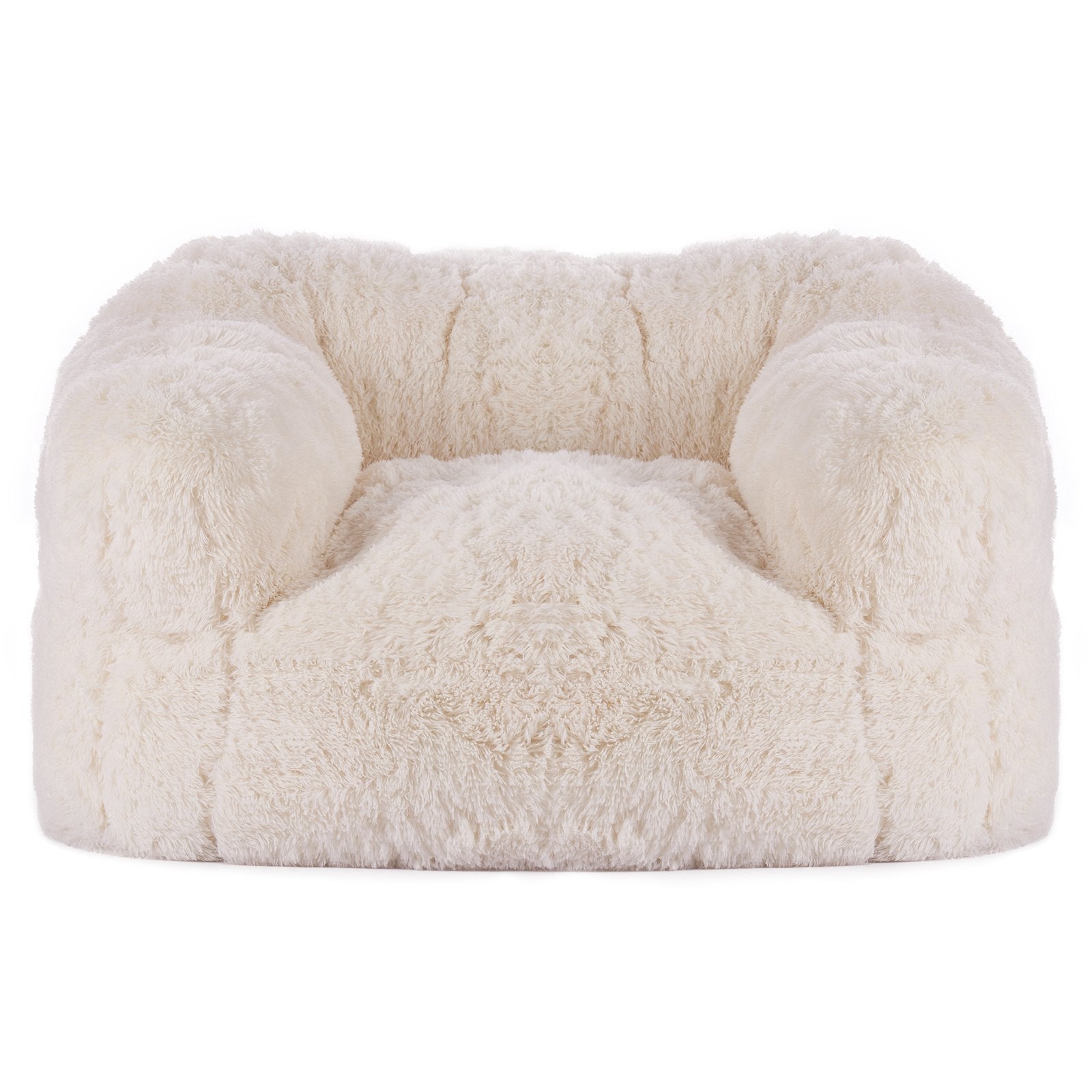VEVOR Bean Bag Chair BeanBag Sofa Chair with Armrests for Adults Plush Beige 