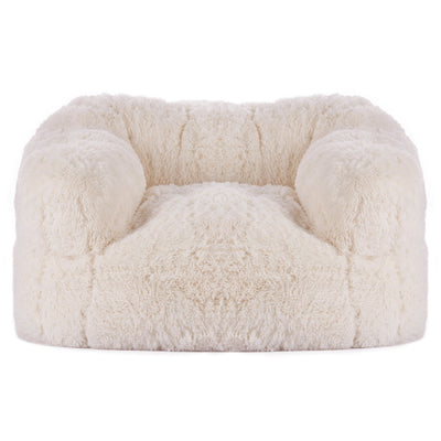 VEVOR Bean Bag Chair BeanBag Sofa Chair with Armrests for Adults Plush Beige 