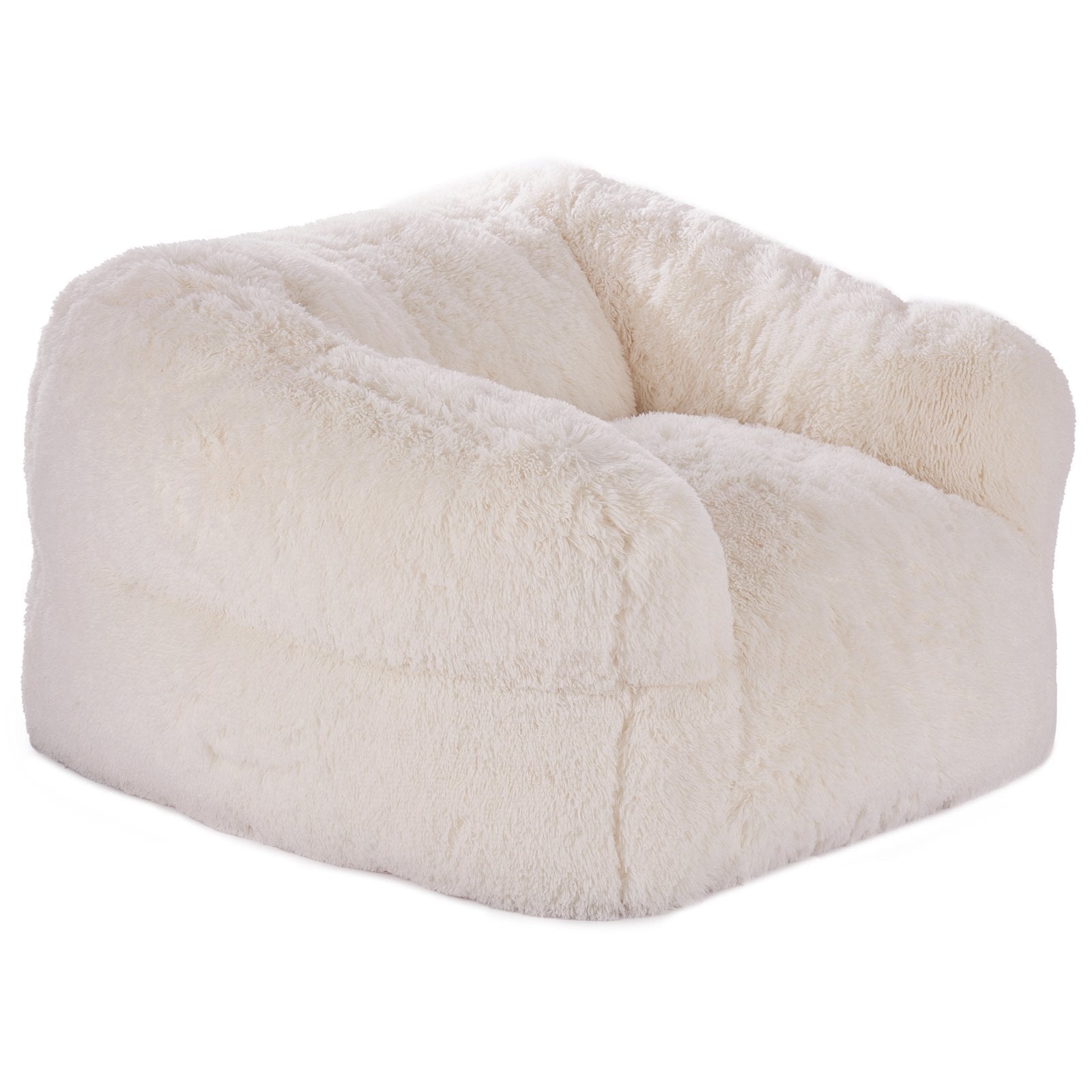 VEVOR Bean Bag Chair BeanBag Sofa Chair with Armrests for Adults Plush Beige 