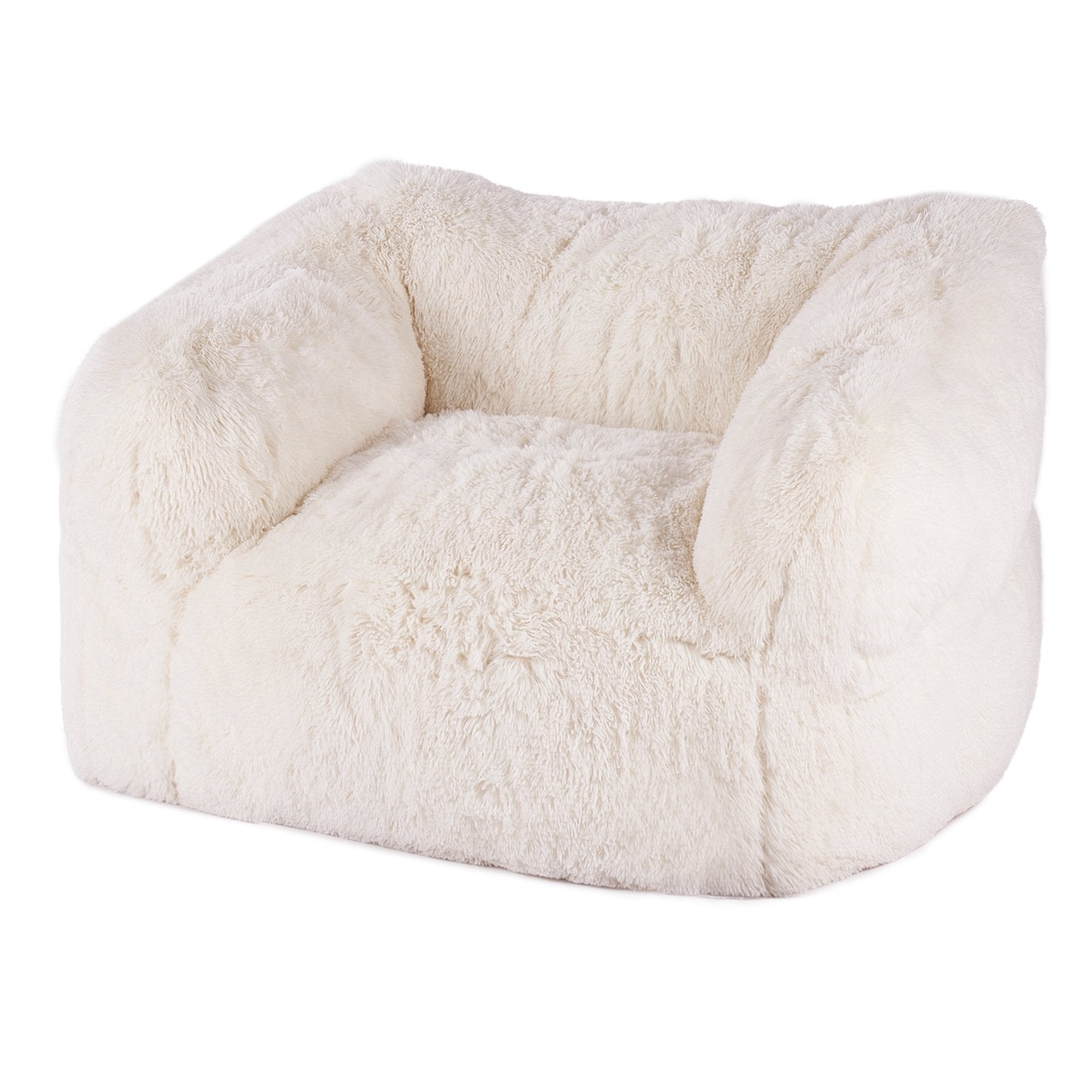 VEVOR Bean Bag Chair BeanBag Sofa Chair with Armrests for Adults Plush Beige 