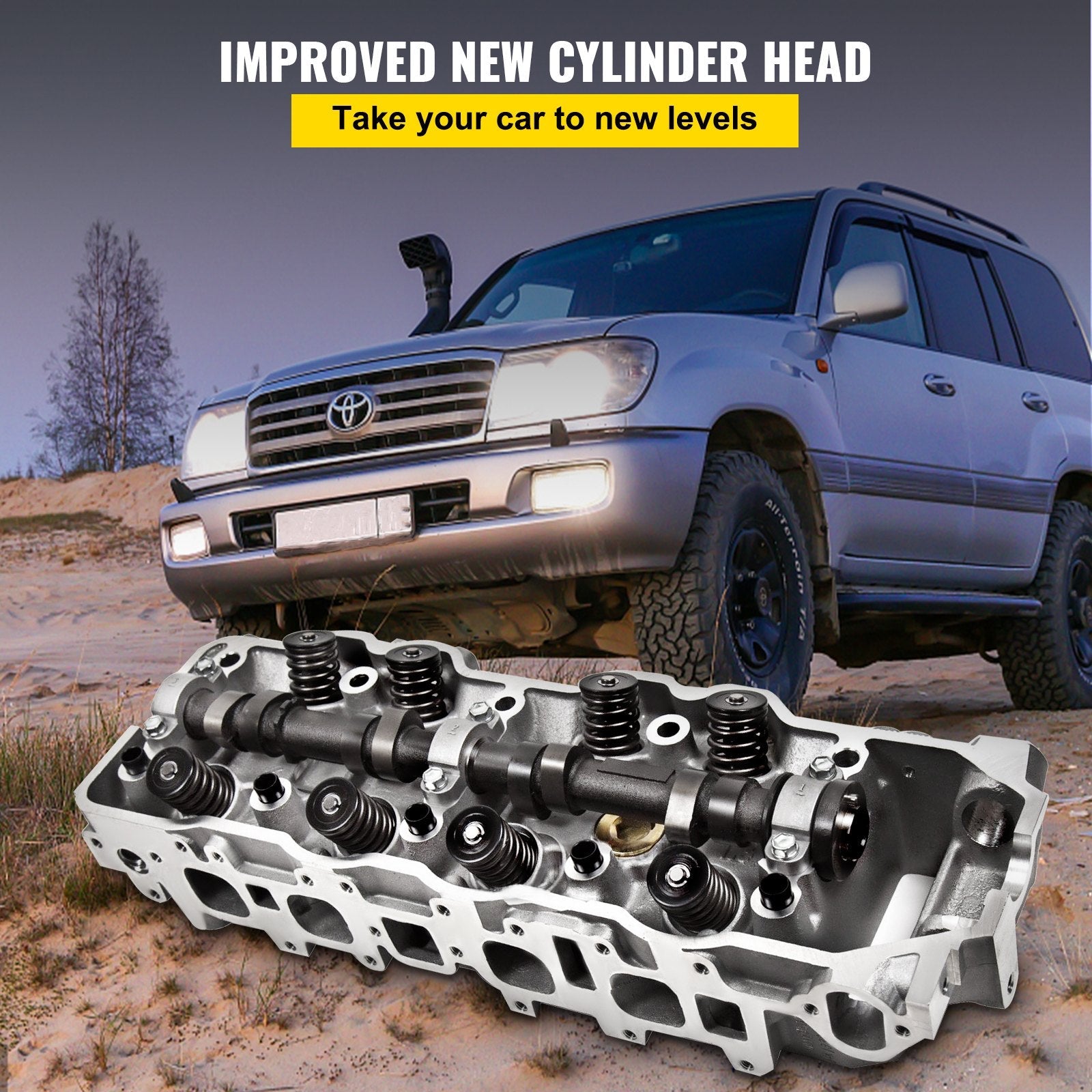 VEVOR Cylinder Head Fit For Toyota 4 Runner 185-95 Fit Toyota Pickup 85-95 2.4L 
