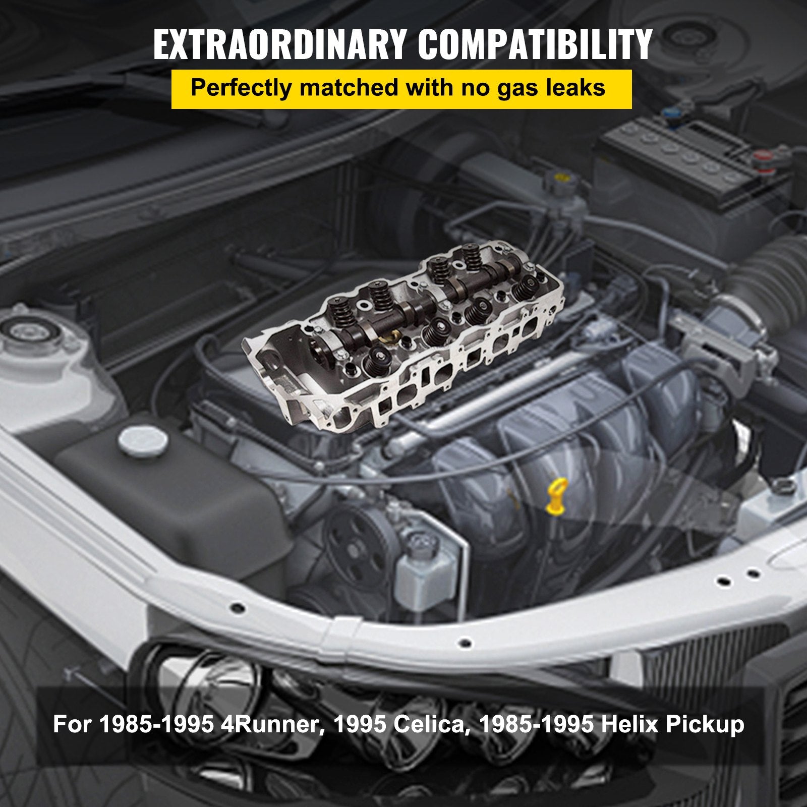 VEVOR Cylinder Head Fit For Toyota 4 Runner 185-95 Fit Toyota Pickup 85-95 2.4L 