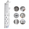VEVOR Shower Panel Tower System with Rainfall Shower Head, LED, 49 in Brushed Stainless Steel Shower Column, 4-Function Faucet, Wall-Mount Rain Massage System with 6 Body Jets, Handheld, and Tub Spout