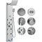 VEVOR Shower Panel System, 6 Shower Modes, Digital Display Shower Panel Tower, Rainfall, 8 Massage Jets, Tub Spout, 3-Setting Handheld Shower Head 59