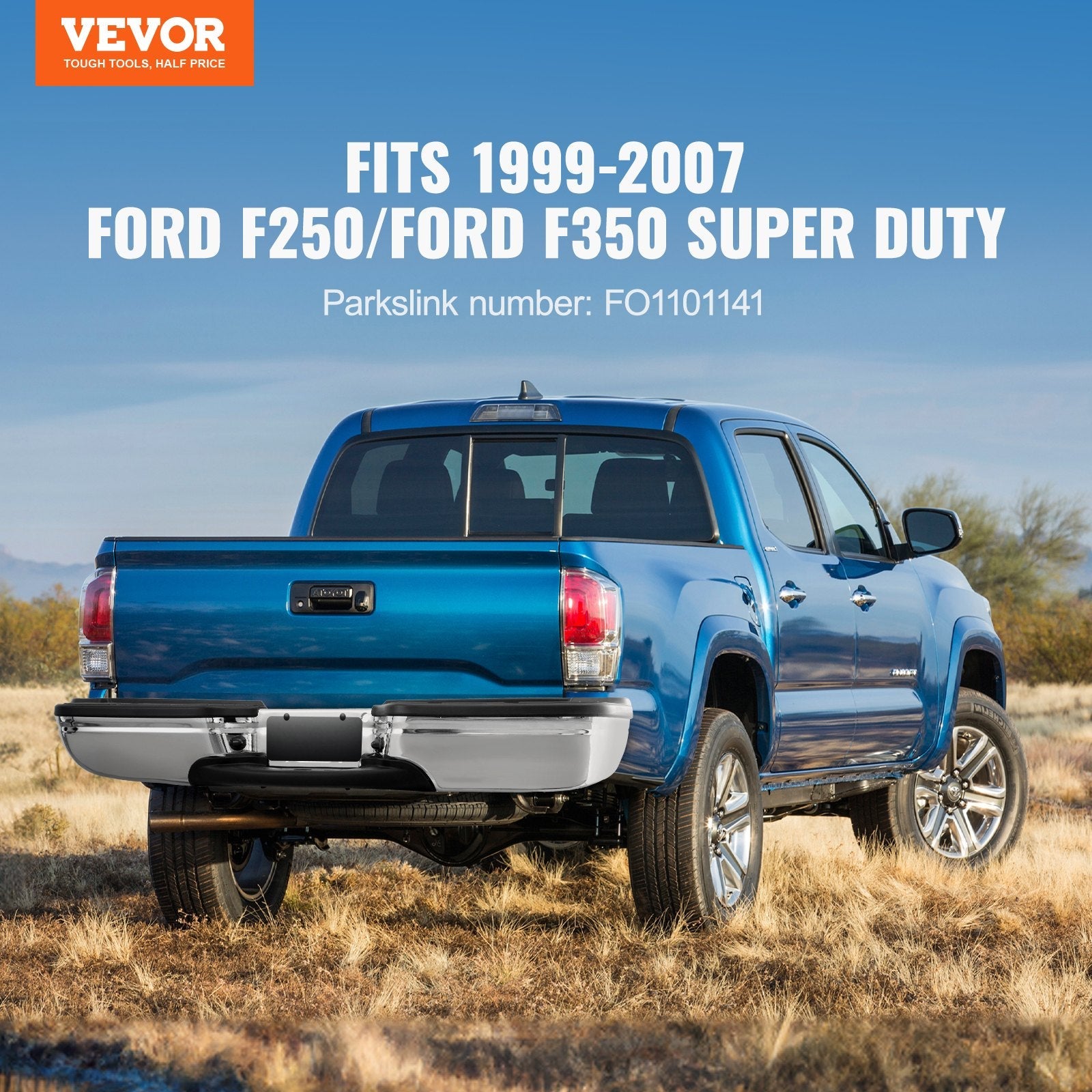 VEVOR Rear Step Bumper Steel Bumper for 1999-2007-Ford F250/Ford F350 Super Duty 