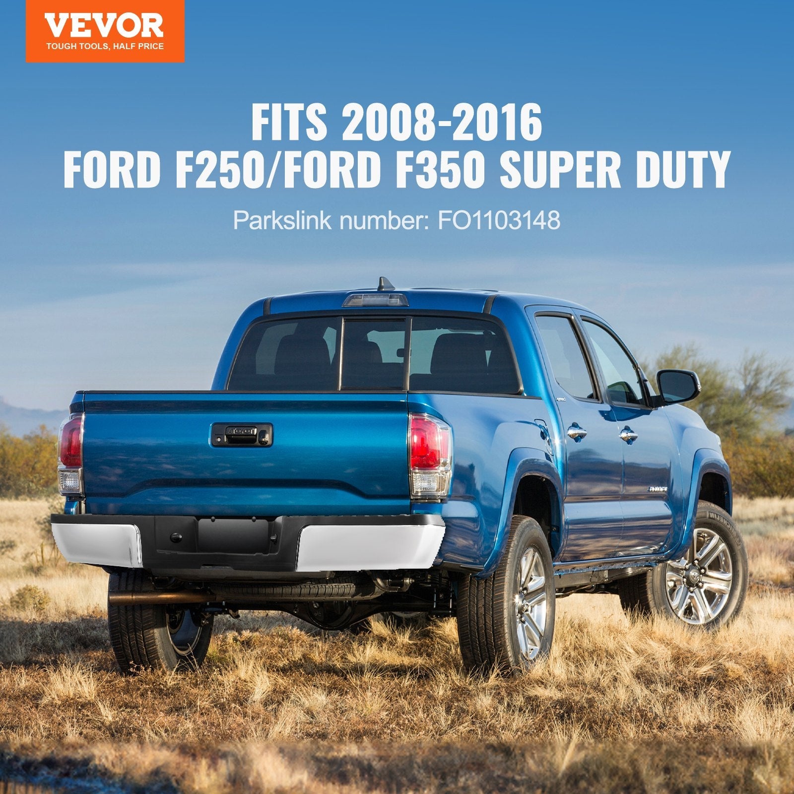 VEVOR Rear Step Bumper Steel Bumper for 2008-2016-Ford F250/Ford F350 Super Duty 