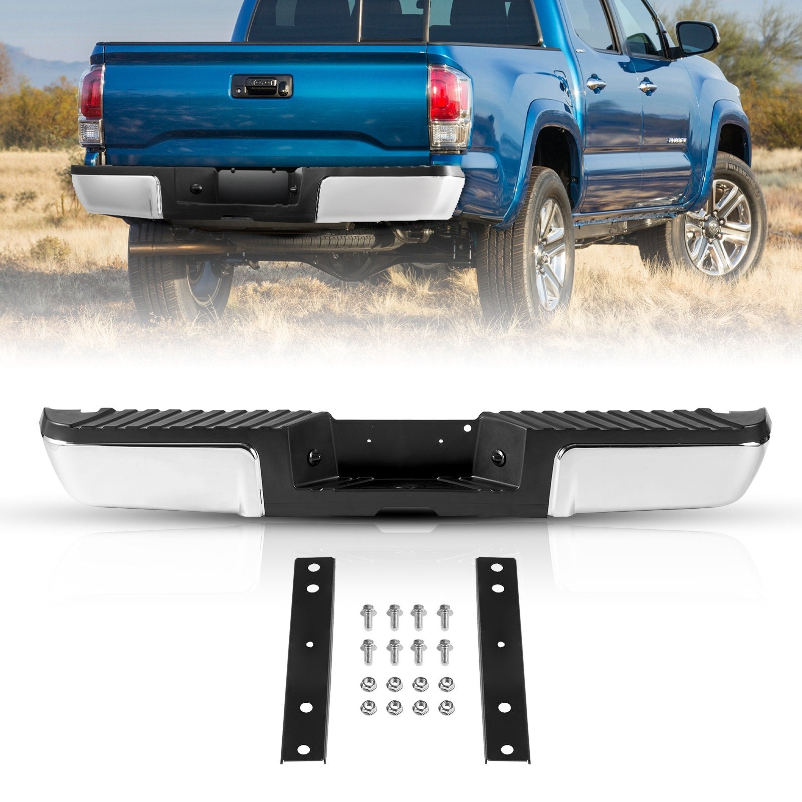 VEVOR Rear Step Bumper Steel Bumper for 2008-2016-Ford F250/Ford F350 Super Duty 