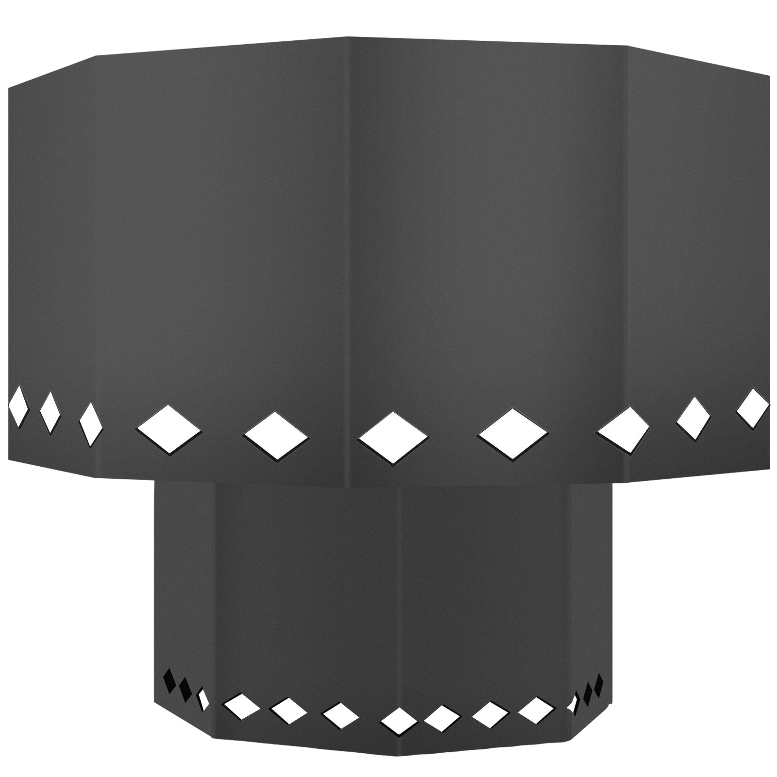 VEVOR Smokeless Fire Pit, Carbon Steel Stove Bonfire, Large 15 inch Diameter Wood Burning Fire Pit, Outdoor Stove Bonfire Fire Pit, Portable Smokeless Fire Bowl for Picnic Camping Backyard Black 