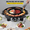 VEVOR 2 in 1 Electric Grill and Hot Pot, 2200W BBQ Pan Grill and Hot Pot, Multifunctional Teppanyaki Grill Pot with Dual Temp Control, Smokeless Hot Pot Grill with Nonstick Coating for 1-8 People