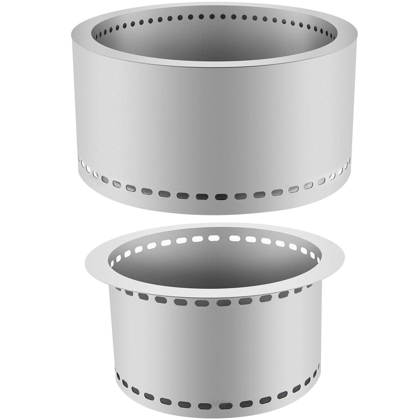 VEVOR Smokeless Fire Pit, Stainless Steel Stove Bonfire, Large 20 inch Diameter Wood Burning Fire Pit, Outdoor Stove Bonfire Fire Pit, Portable Smokeless Fire Bowl for Picnic Camping Backyard Silver 