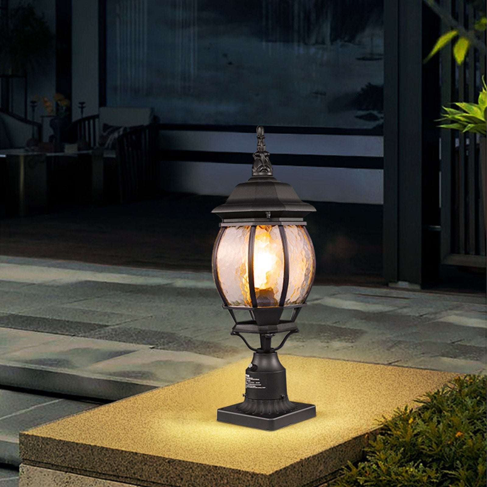 VEVOR 2 PCs Dusk to Dawn Outdoor Lamp Post Light Fixture 20.87in Pole Pier Mount 
