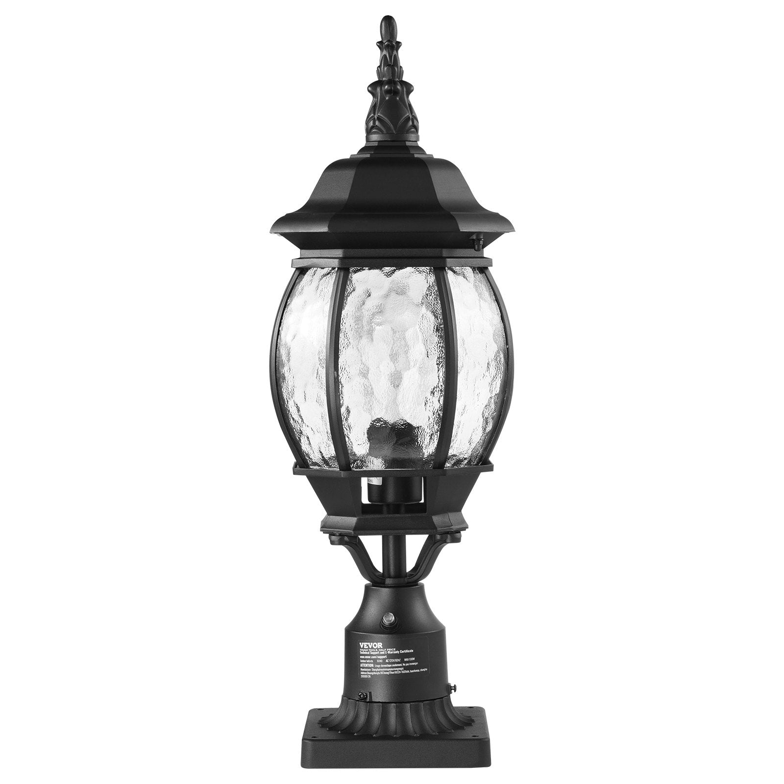 VEVOR 2 PCs Dusk to Dawn Outdoor Lamp Post Light Fixture 20.87in Pole Pier Mount 