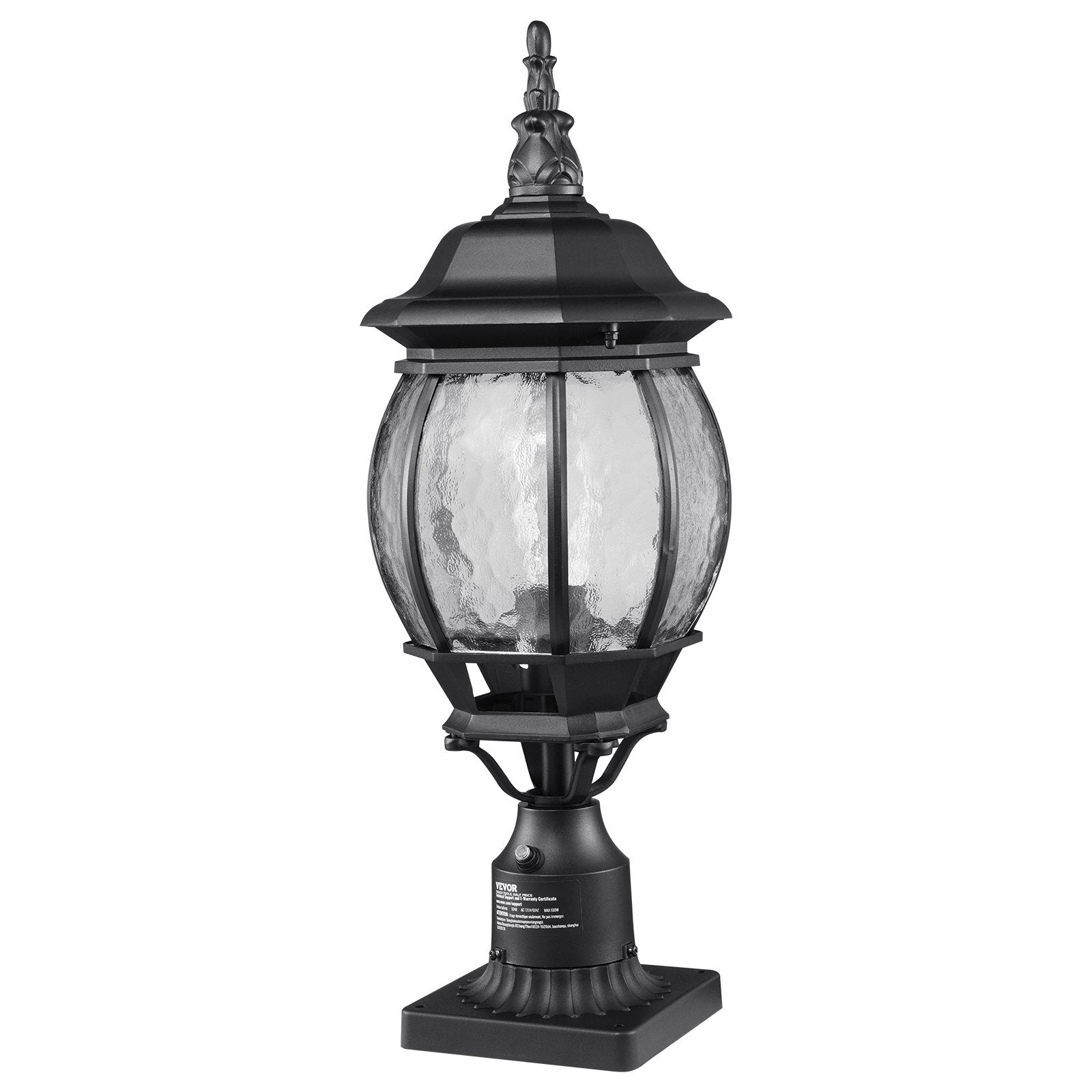 VEVOR 2 PCs Dusk to Dawn Outdoor Lamp Post Light Fixture 20.87in Pole Pier Mount 