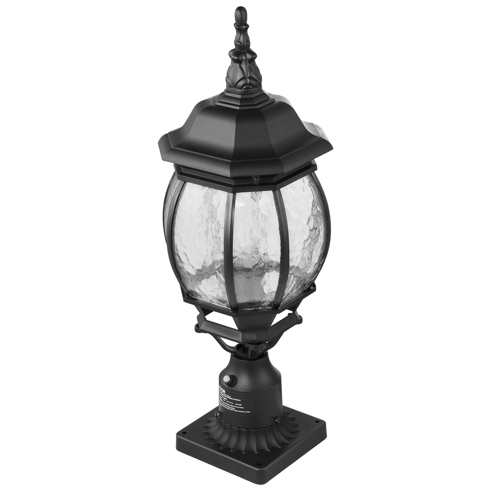 VEVOR 2 PCs Dusk to Dawn Outdoor Lamp Post Light Fixture 20.87in Pole Pier Mount 