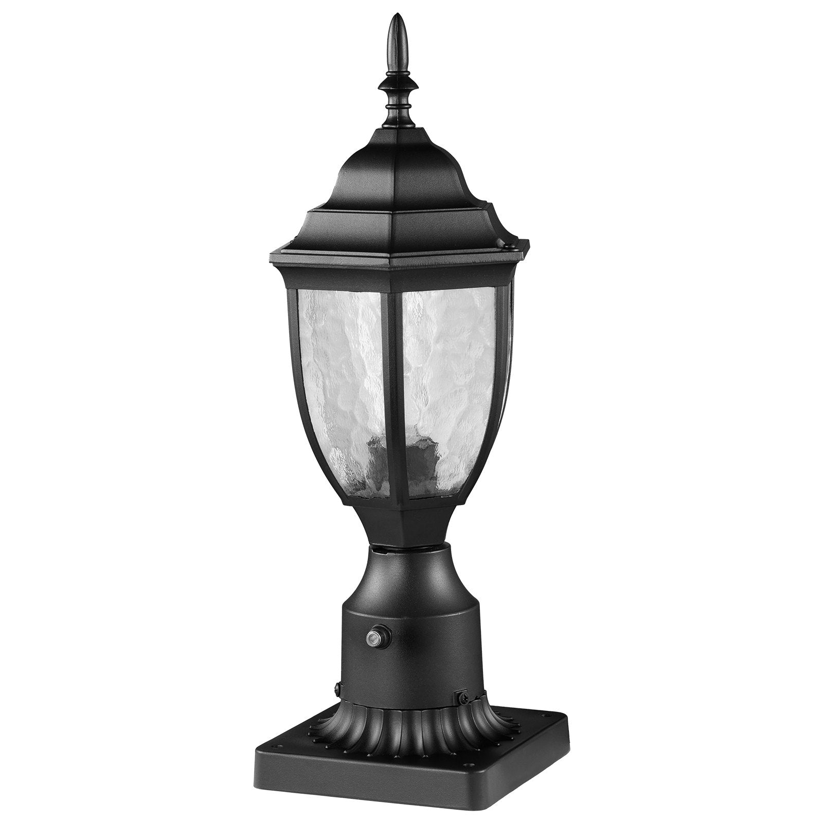 VEVOR 2 PCs Dusk to Dawn Outdoor Lamp Post Light Fixture 15.35in Pole Pier Mount 