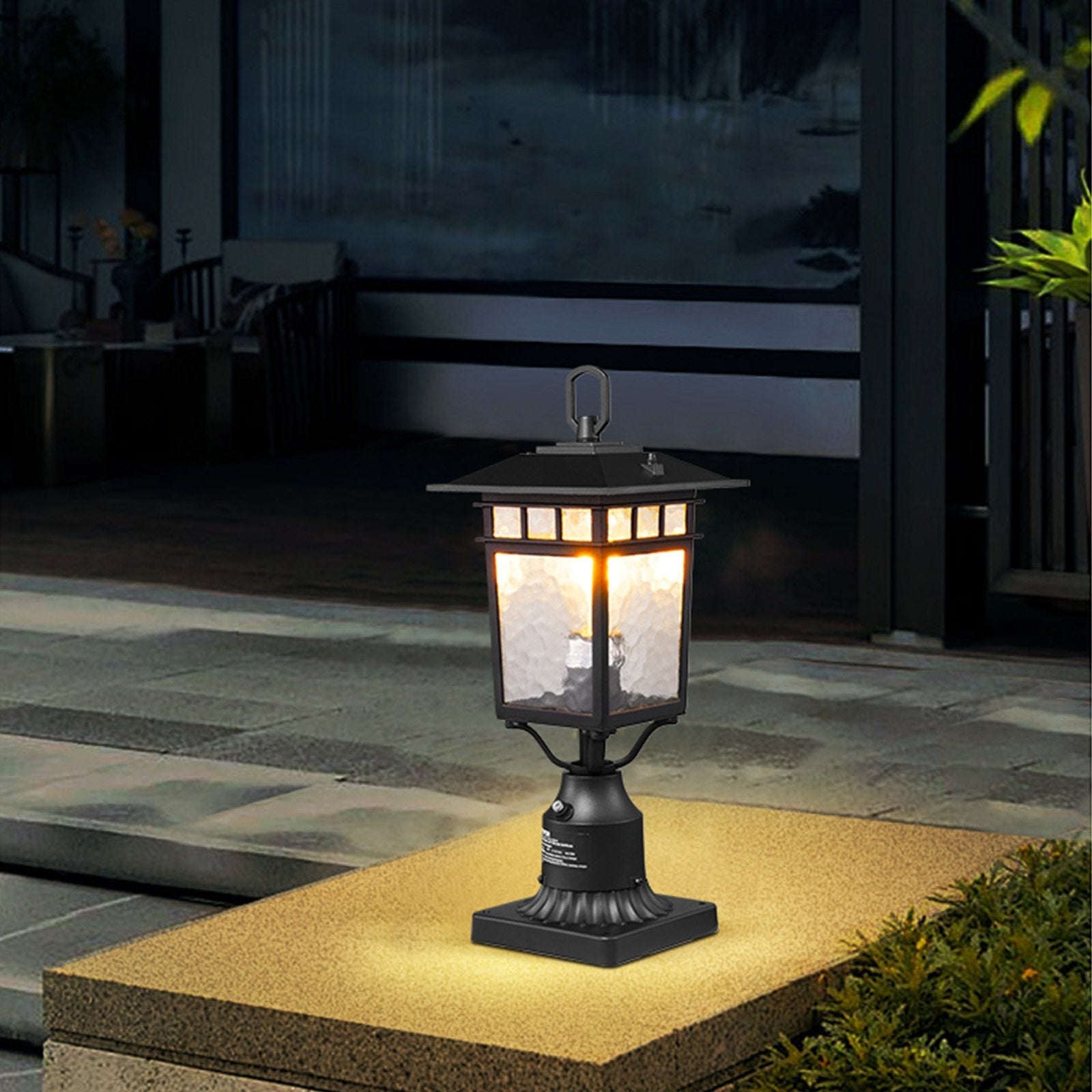 VEVOR 2 PCs Dusk to Dawn Outdoor Lamp Post Light Fixture 15.75in Pole Pier Mount 