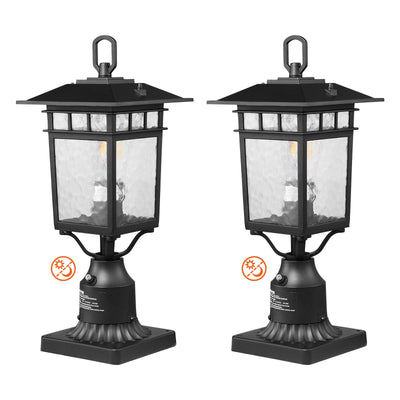 VEVOR 2 PCs Dusk to Dawn Outdoor Lamp Post Light Fixture 15.75in Pole Pier Mount 