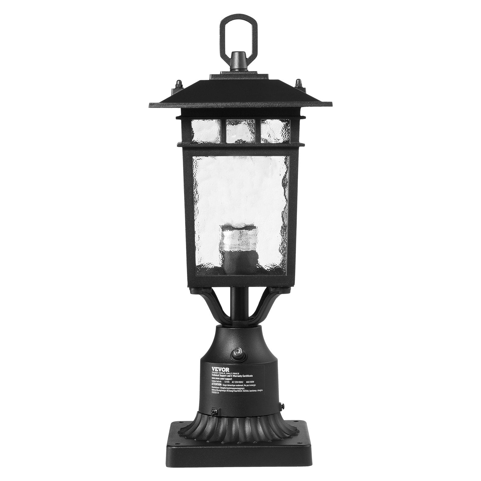 VEVOR 2 PCs Dusk to Dawn Outdoor Lamp Post Light Fixture 15.75in Pole Pier Mount 