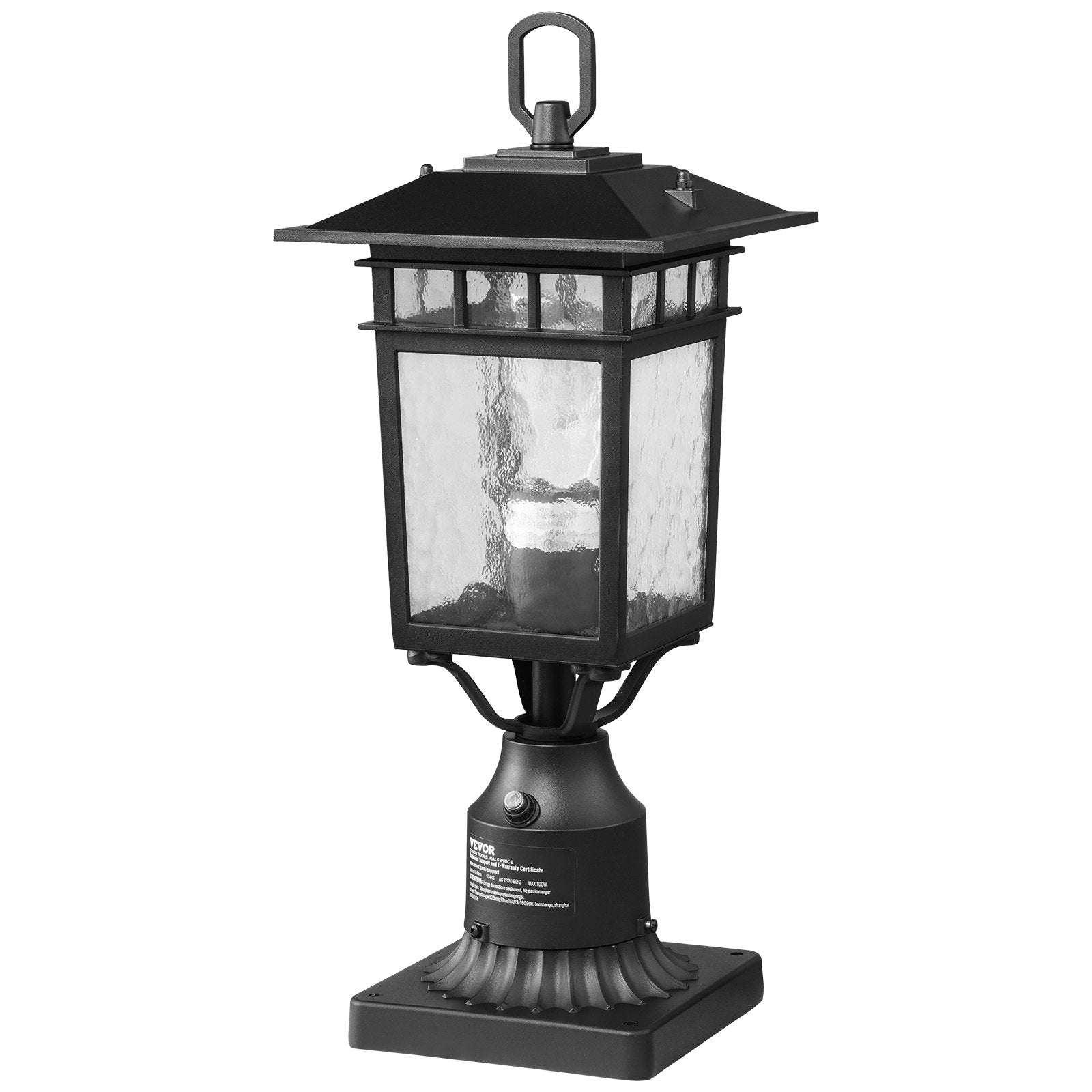 VEVOR 2 PCs Dusk to Dawn Outdoor Lamp Post Light Fixture 15.75in Pole Pier Mount 
