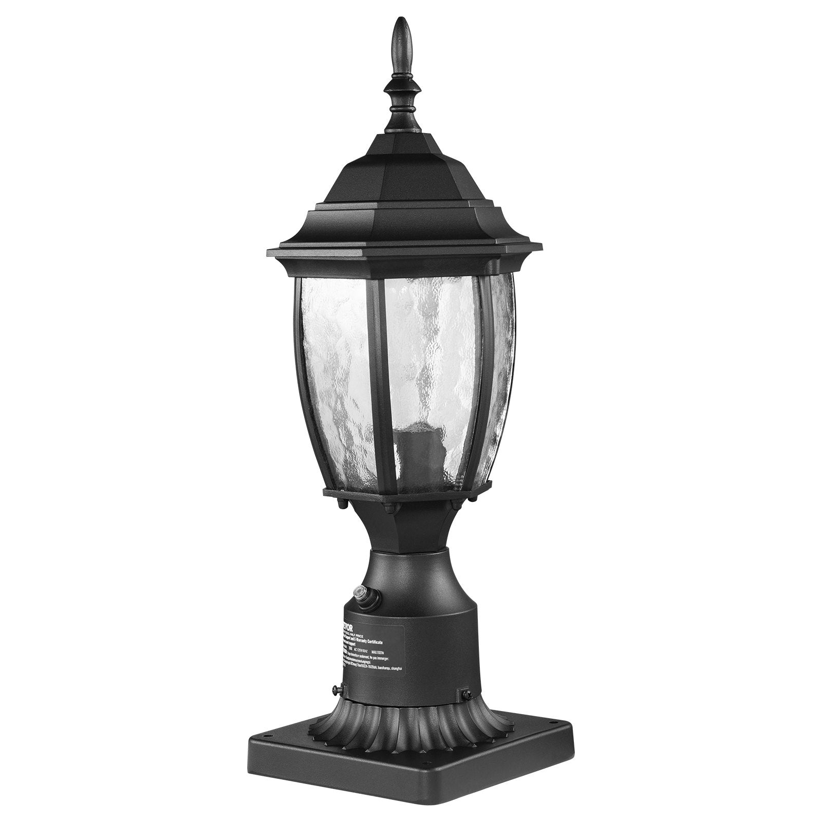 VEVOR Dusk to Dawn Outdoor Lamp Post Light Fixture 15.75 in Pole or Pier Mount 