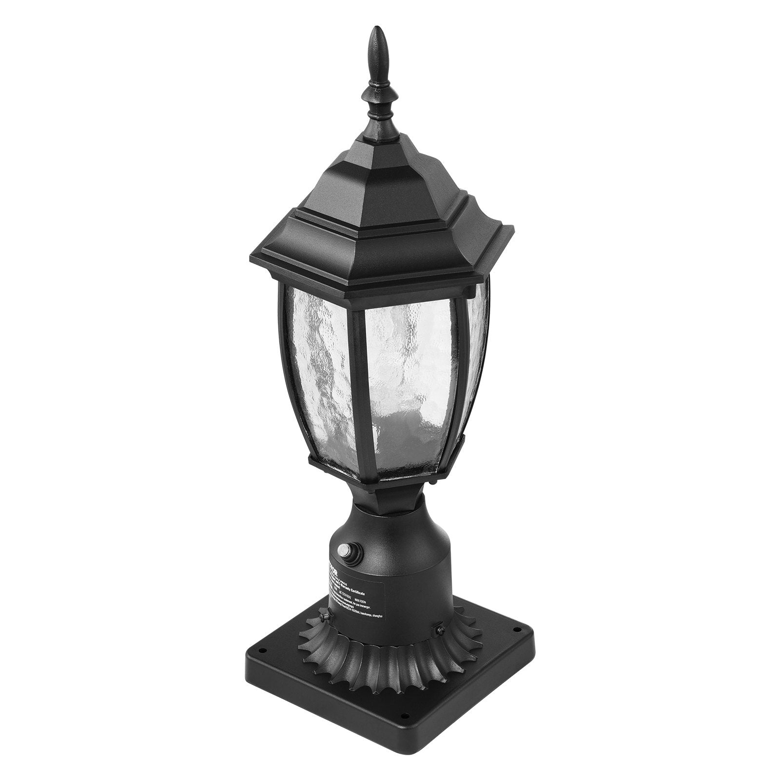 VEVOR Dusk to Dawn Outdoor Lamp Post Light Fixture 15.75 in Pole or Pier Mount 