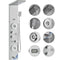 VEVOR Shower Panel System, 6 Shower Modes, LED & Display Shower Panel Tower, Rainfall, Waterfall, 4 Body Massage Jets, Tub Spout, Handheld Shower Head 59