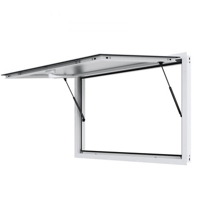 VEVOR Concession Window 60"x36", Aluminum Alloy Food Truck Service Window with Awning Door & Drag Hook, Up to 85 Degrees Stand Serving Window for Food Trucks Concession Trailers, Glass Not Included 